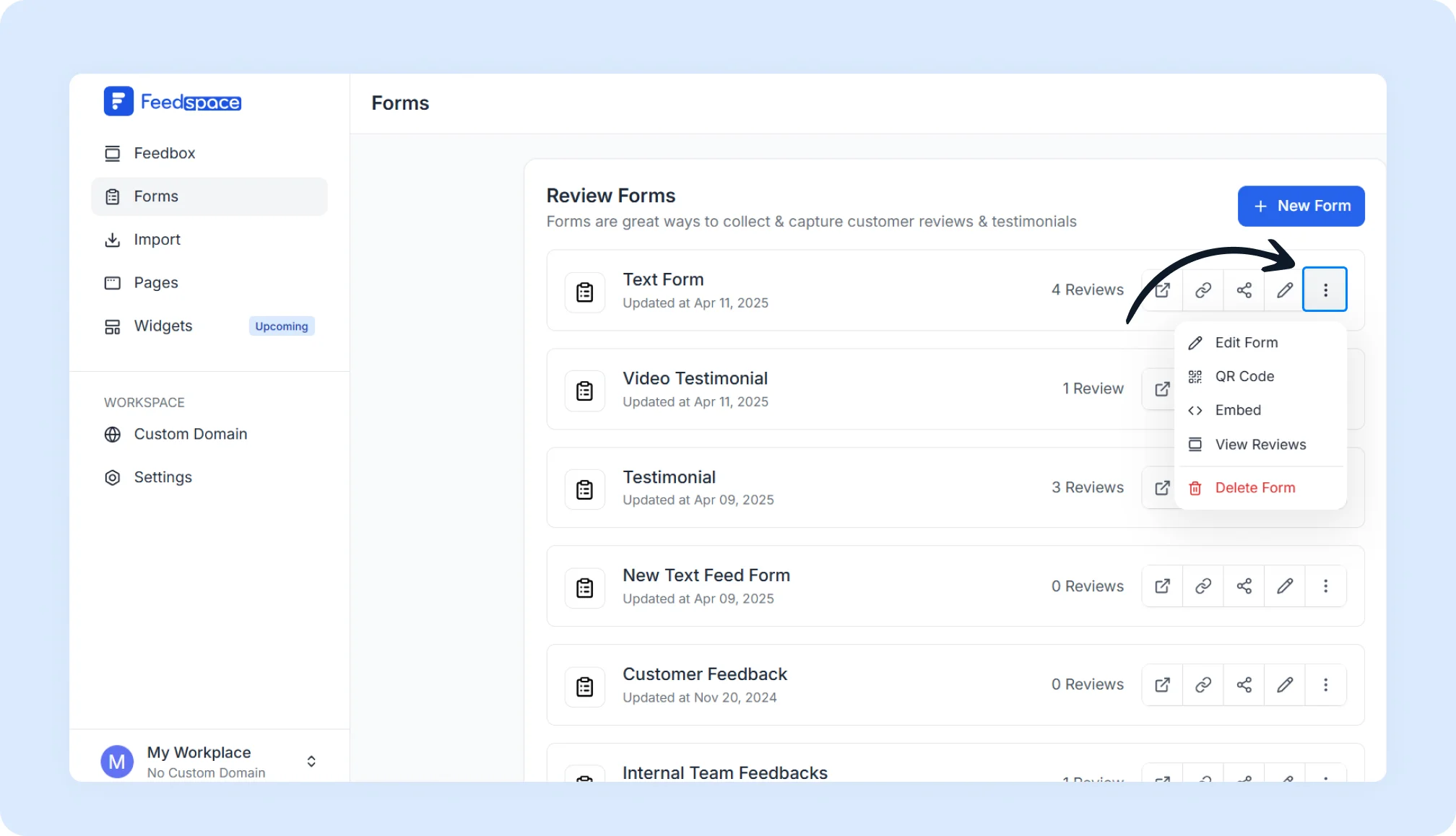 Click on the integration icon